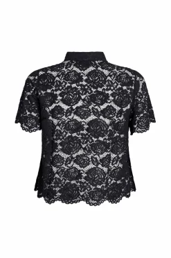 Zizzi Skjorte caMonika S/S Lace