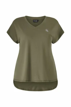 Zizzi Treningstopp aBasic S/S Hi-lo