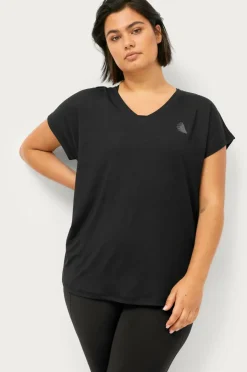 Zizzi Treningstopp aBasic S/S V-neck Tee